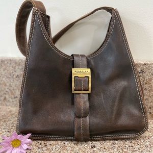 Kenneth Cole "distressed style leather" Boho Purse Y2K